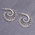 Sterling silver drop earrings, 'Silver Spokes' - Hand Made Sterling Silver Drop Earrings