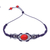 Macrame chalcedony pendant bracelet, 'Fine Art' - Macrame Chalcedony and Sterling Silver Wristband Bracelet