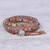 Jasper wrap bracelet, 'Earthy Mood' - Handmade Jasper and Leather Wrap Bracelet (image 2) thumbail