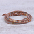 Jasper wrap bracelet, 'Earthy Mood' - Handmade Jasper and Leather Wrap Bracelet (image 2b) thumbail