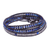 Lapis lazuli wrap bracelet, 'Planet Pluto' - Karen Silver and Lapis Lazuli Leather Wrap Bracelet (image 2c) thumbail