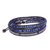 Lapis lazuli wrap bracelet, 'Planet Pluto' - Karen Silver and Lapis Lazuli Leather Wrap Bracelet (image 2e) thumbail