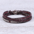 Garnet wrap bracelet, 'Dark Spark' - Hand Made Garnet and Leather Wrap Bracelet (image 2b) thumbail
