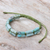 Macrame jasper beaded bracelet, 'Frothy Seas' - Thai Macrame Jasper Beaded Bracelet (image 2) thumbail