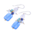 Quartz beaded dangle earrings, 'Blueberry Soda' - Sterling Silver and Quartz Dangle Earrings (image 2c) thumbail