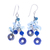 Multi-gemstone dangle earrings, 'Cool Dream' - Aquamarine and Freshwater Pearl Dangle Earrings (image 2a) thumbail