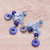 Multi-gemstone dangle earrings, 'Cool Dream' - Aquamarine and Freshwater Pearl Dangle Earrings (image 2b) thumbail