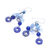 Multi-gemstone dangle earrings, 'Cool Dream' - Aquamarine and Freshwater Pearl Dangle Earrings (image 2c) thumbail