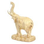 Gold foil and wood sculpture, 'Thai Trunk' - Thai Gold Foil and Wood Elephant Sculpture