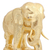 Skulptur aus Goldfolie und Holz - Handgefertigte Elefantenskulptur aus Goldfolie und Regenbaumholz