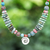Macrame jasper pendant necklace, 'Speckled Spiral' - Handmade Silver and Jasper Pendant Necklace (image 2) thumbail