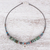 Macrame jasper pendant necklace, 'Speckled Spiral' - Handmade Silver and Jasper Pendant Necklace (image 2b) thumbail