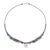 Makramee-Jaspis-Anhänger-Halskette - Handgefertigte Halskette mit Anhänger aus Silber und Jaspis