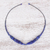 Lapis lazuli pendant necklace, 'Royal Spiral' - Silver and Lapis Lazuli Beaded Pendant Necklace (image 2b) thumbail
