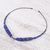 Lapis lazuli pendant necklace, 'Royal Spiral' - Silver and Lapis Lazuli Beaded Pendant Necklace (image 2c) thumbail