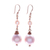 Rose gold-plated cultured pearl dangle earrings, 'Sea Glow' - Rose Gold-Plated Cultured Pearl Dangle Earrings thumbail