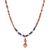 Multi-gemstone pendant necklace, 'Basking Beauty' - Handmade Tiger's Eye and Onyx Pendant Necklace thumbail