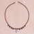 Halskette mit Granat-Anhänger, „Bewitching Lover“ – Halskette aus Sterlingsilber und Granat-Anhänger