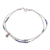 Lapis lazuli charm bracelet, 'Delicate Sea' - Lapis Lazuli and Karen Silver Charm Bracelet thumbail
