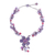 Multi-gemstone pendant necklace, 'Purple Power' - Agate and Amethyst Floral Pendant Necklace (image 2d) thumbail