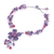 Multi-gemstone pendant necklace, 'Purple Power' - Agate and Amethyst Floral Pendant Necklace (image 2e) thumbail