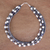 Cultured pearl station necklace, 'Contrasting Sea' - Hand Made Cultured Pearl Station Necklace (image 2b) thumbail