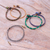 Gemstone beaded macrame bracelets, 'Simply Chill' (set of 5) - Hand-Knotted Gemstone Macrame Bracelets (Set of 5) (image 2b) thumbail