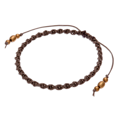 Gemstone beaded macrame bracelets, 'Simply Chill' (set of 5) - Hand-Knotted Gemstone Macrame Bracelets (Set of 5)