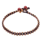 Gemstone beaded macrame bracelets, 'Amazing Holiday' (set of 5) - Jasper and Agate Beaded Macrame Bracelets (Set of 5)