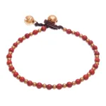 Gemstone beaded macrame bracelets, 'Amazing Holiday' (set of 5) - Jasper and Agate Beaded Macrame Bracelets (Set of 5)