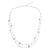 Cultured pearl beaded necklace, 'Glowing Coins in Peach' - Cultured Freshwater Pearl and Glass Beaded Necklace (image 2d) thumbail