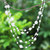 Cultured pearl beaded necklace, 'Glowing Coins in White' - Handmade Cultured Pearl and Glass Beaded Necklace (image 2) thumbail