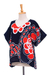 Cotton batik blouse, 'Relaxed Mood' - Cotton Batik Floral-Motif Blouse (image 2b) thumbail