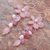 Quartz and cultured pearl dangle earrings, 'Petal Passion in Pink' - Pink Quartz and Cultured Pearl Floral Earrings (image 2b) thumbail