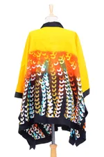 Curated gift set, 'Sun Splendor' - Yellow Kimono Jacket Earrings & 5 Bracelets Curated Gift Set