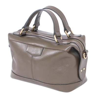 Handcrafted Olive Leather Sling Bag