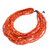 Wood beaded necklace, 'Glorious You in Orange' - Hand Crafted Beaded Wood Necklace from Thailand (image 2e) thumbail