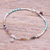 Tourmaline and garnet charm bracelet, 'Daisy Petals' - Tourmaline and Garnet Beaded Charm Bracelet (image 2) thumbail
