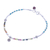 Tourmaline and garnet charm bracelet, 'Daisy Petals' - Tourmaline and Garnet Beaded Charm Bracelet (image 2d) thumbail