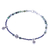 Lapis lazuli and agate charm bracelet, 'Natural Mind in Blue' - Lapis Lazuli and Agate Beaded Charm Bracelet (image 2c) thumbail