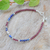 Lapis lazuli and garnet charm bracelet, 'Bright Mind in Red' - Lapis Lazuli and Garnet Beaded Charm Bracelet (image 2) thumbail