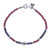 Lapis lazuli and garnet charm bracelet, 'Bright Mind in Red' - Lapis Lazuli and Garnet Beaded Charm Bracelet thumbail
