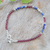 Lapis lazuli and garnet charm bracelet, 'Bright Mind in Red' - Lapis Lazuli and Garnet Beaded Charm Bracelet (image 2b) thumbail