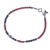 Lapis lazuli and garnet charm bracelet, 'Bright Mind in Red' - Lapis Lazuli and Garnet Beaded Charm Bracelet (image 2c) thumbail