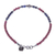 Lapis lazuli and garnet charm bracelet, 'Bright Mind in Red' - Lapis Lazuli and Garnet Beaded Charm Bracelet (image 2d) thumbail
