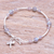 Labradorite charm bracelet, 'Mystic Wings' - Labradorite and Karen Silver Dragonfly Charm Bracelet (image 2) thumbail