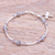 Labradorite charm bracelet, 'Mystic Wings' - Labradorite and Karen Silver Dragonfly Charm Bracelet