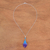 Orchid petal pendant necklace, 'Bloom Basket in Blue' - Blue and Purple Orchid Petal Pendant Necklace (image 2b) thumbail