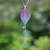 Orchid petal pendant necklace, 'Bloom Balloon in Blue' - Artisan Crafted Orchid Petal Pendant Necklace