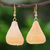 Gold-plated natural orchid petal dangle earrings, 'Summer Treat in Orange' - Gold-Plated Orange Orchid Petal Dangle Earrings
